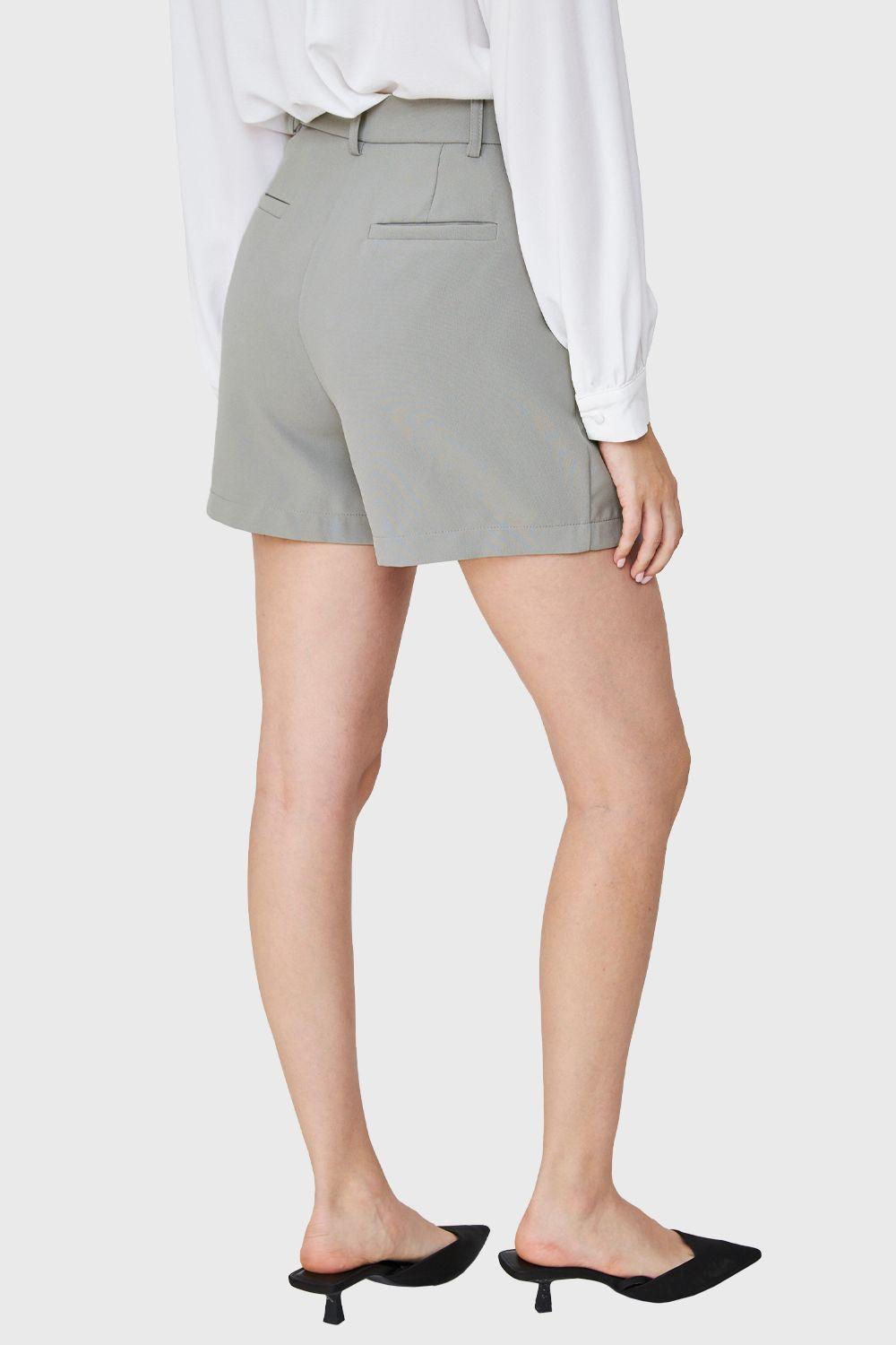 Short Básico Formal Gris Nicopoly-3