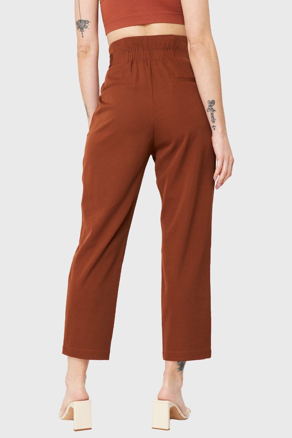 Pantalón Lazo Hebilla Café Oscuro Nicopoly-3