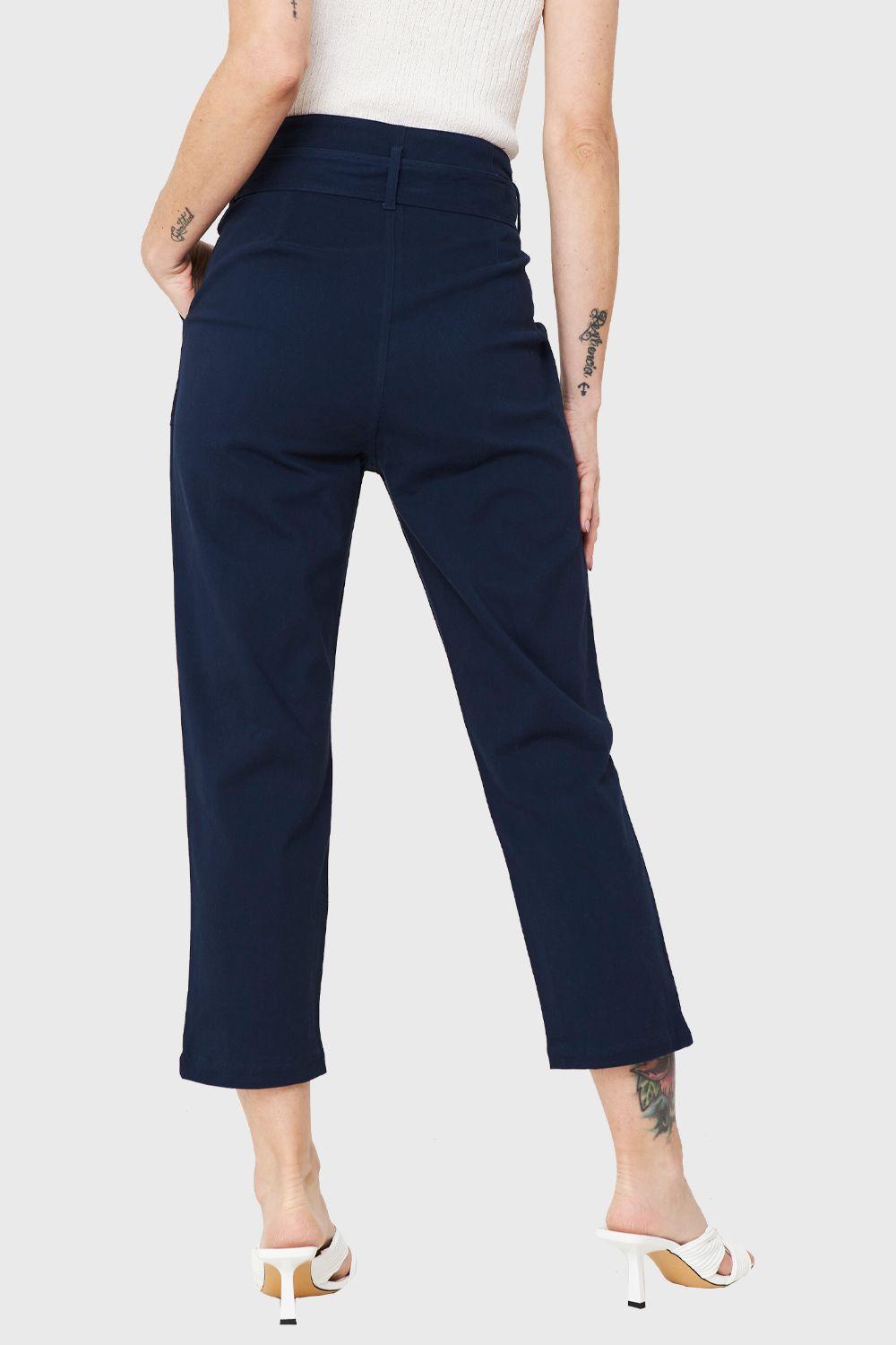 Pantalón Bolsillos Cargo Azul Marino Nicopoly-3