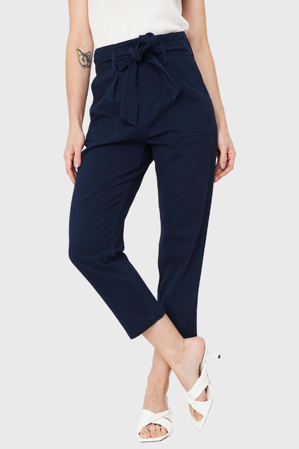 Pantalón Bolsillos Cargo Azul Marino Nicopoly-0
