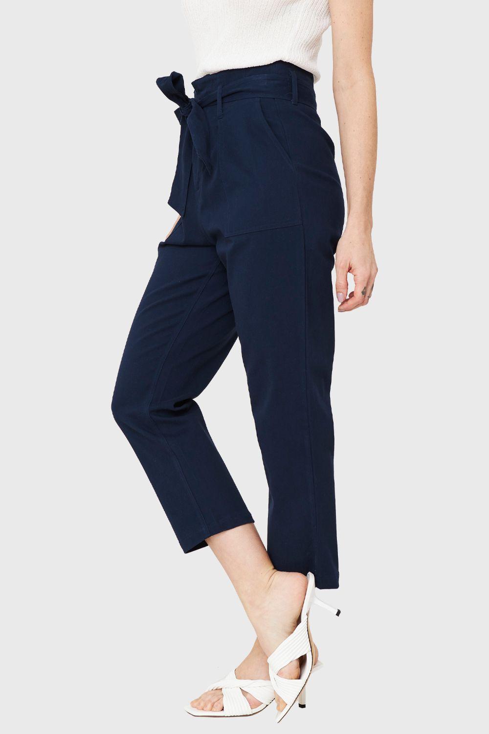 Pantalón Bolsillos Cargo Azul Marino Nicopoly-2