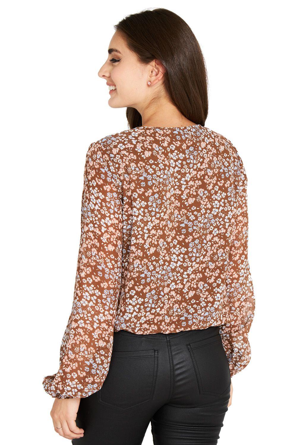 Blusa Print Floral Café Nicopoly-3