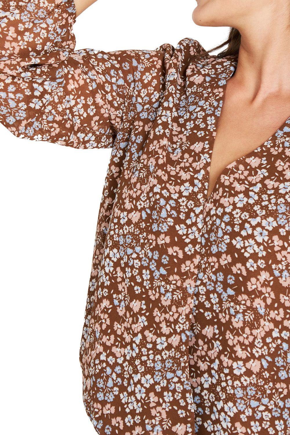 Blusa Print Floral Café Nicopoly-4