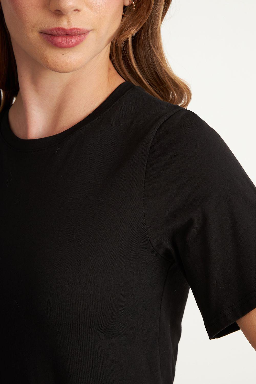 Polera Recta Manga Corta Negro Nicopoly-5