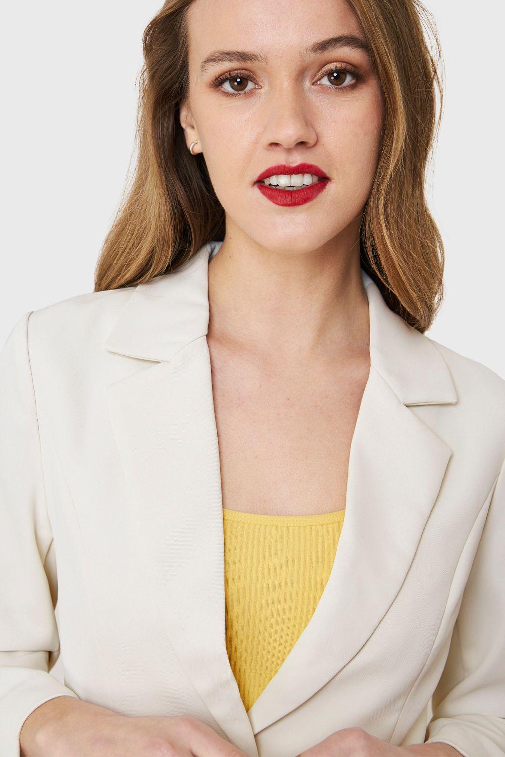 Blazer Corto Blanco Nicopoly-5