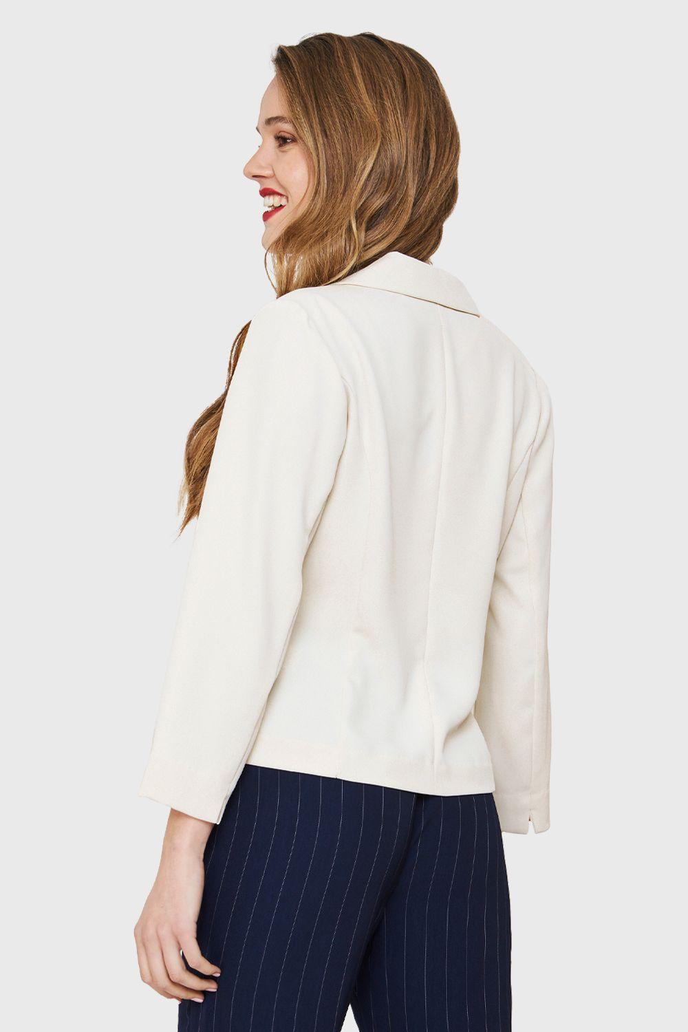 Blazer Corto Blanco Nicopoly-3