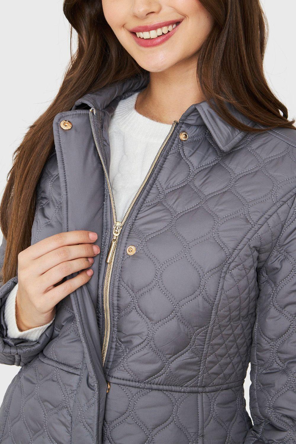 Parka Tipo Quilt Gris Nicopoly-5