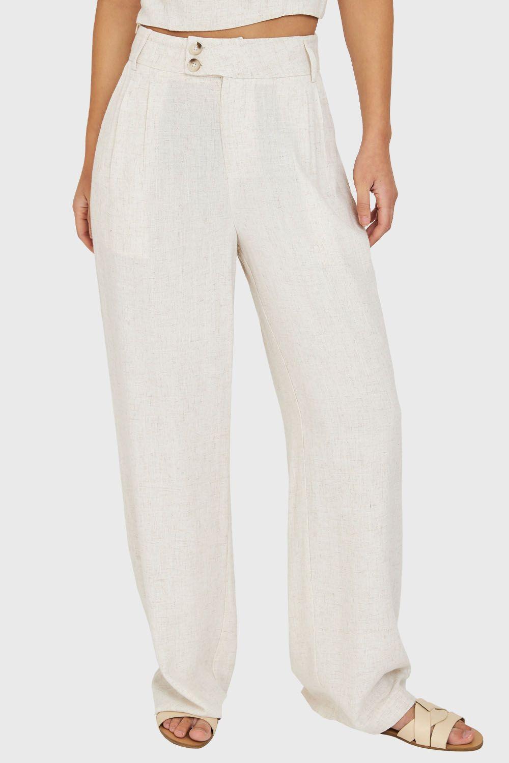 Pantalón Dos Botones Blanco Invierno Nicopoly-0