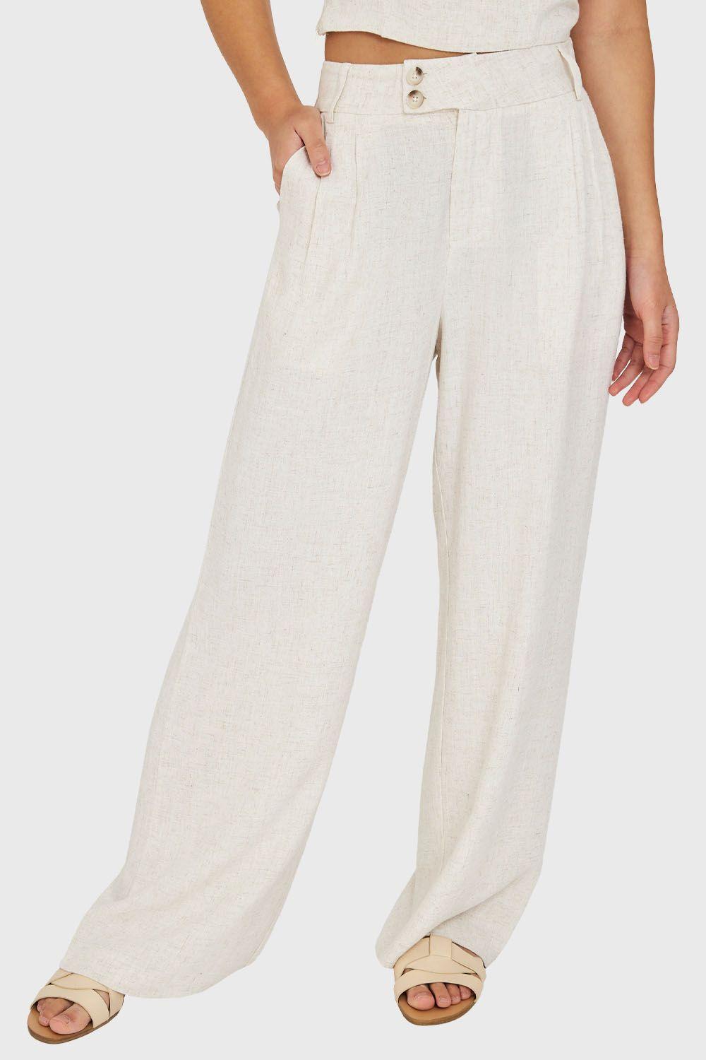 Pantalón Dos Botones Blanco Invierno Nicopoly-4