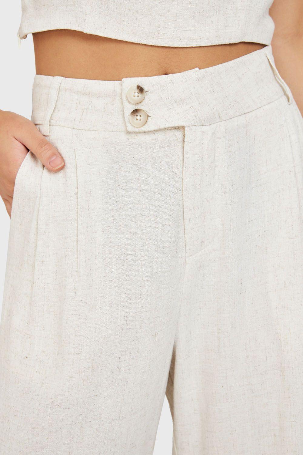 Pantalón Dos Botones Blanco Invierno Nicopoly-5