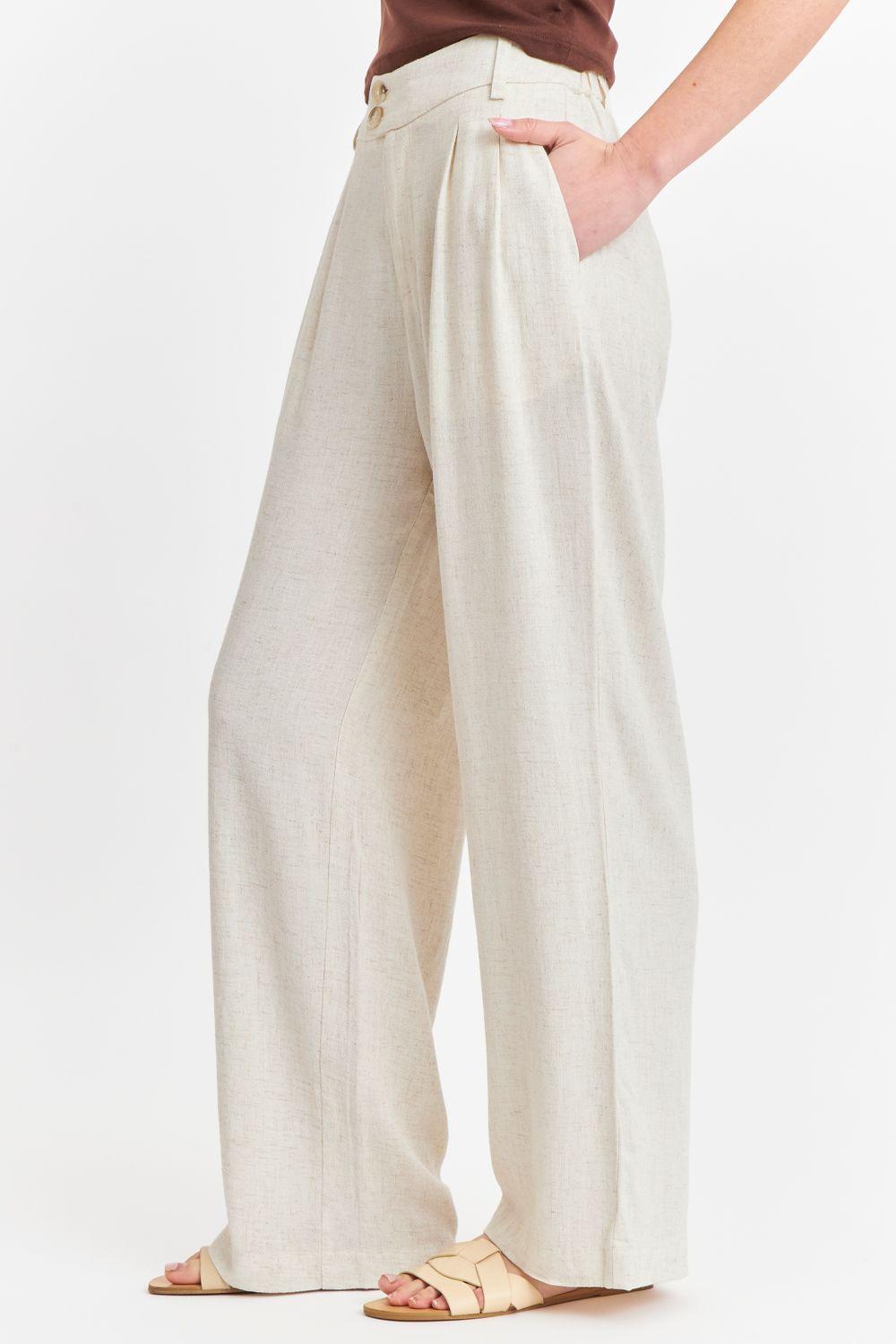 Pantalón Dos Botones Blanco Invierno Nicopoly-2