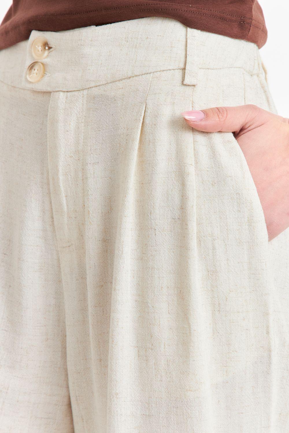 Pantalón Dos Botones Blanco Invierno Nicopoly-5