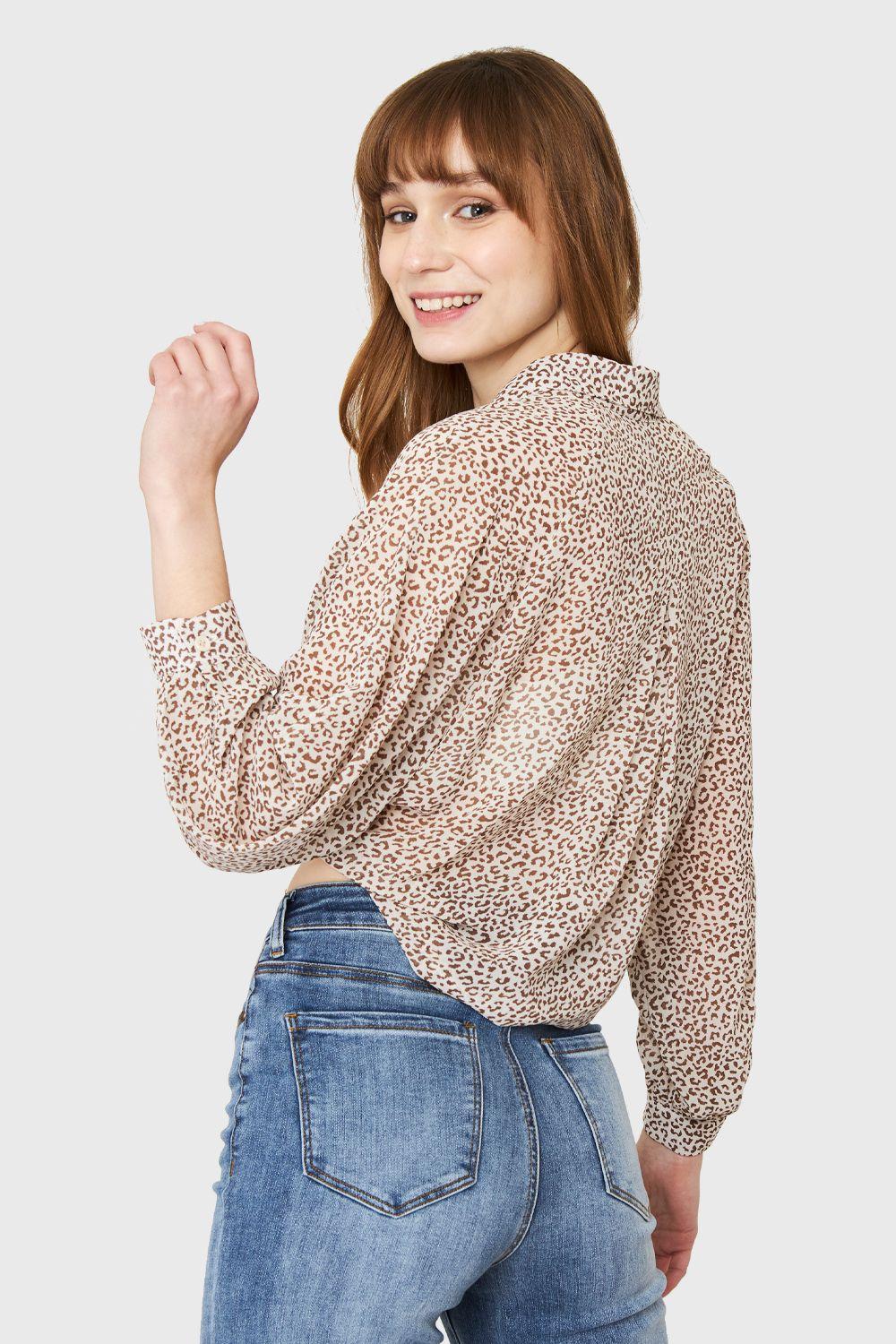Blusa Nudo Animal Print Beige Nicopoly-3