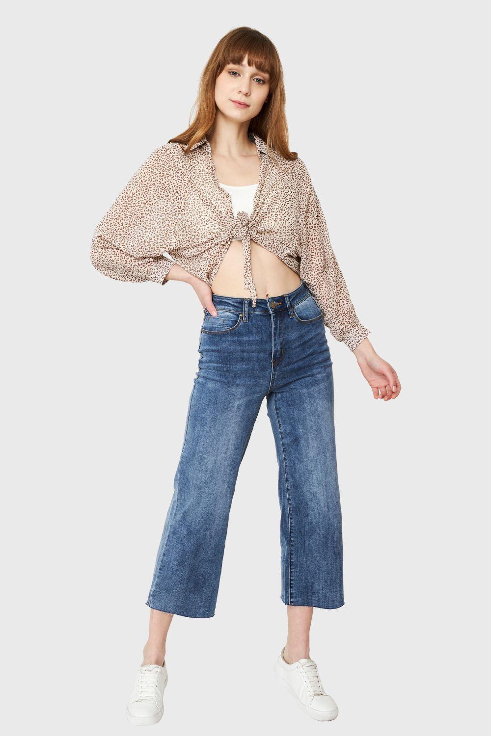 Blusa Nudo Animal Print Beige Nicopoly-1