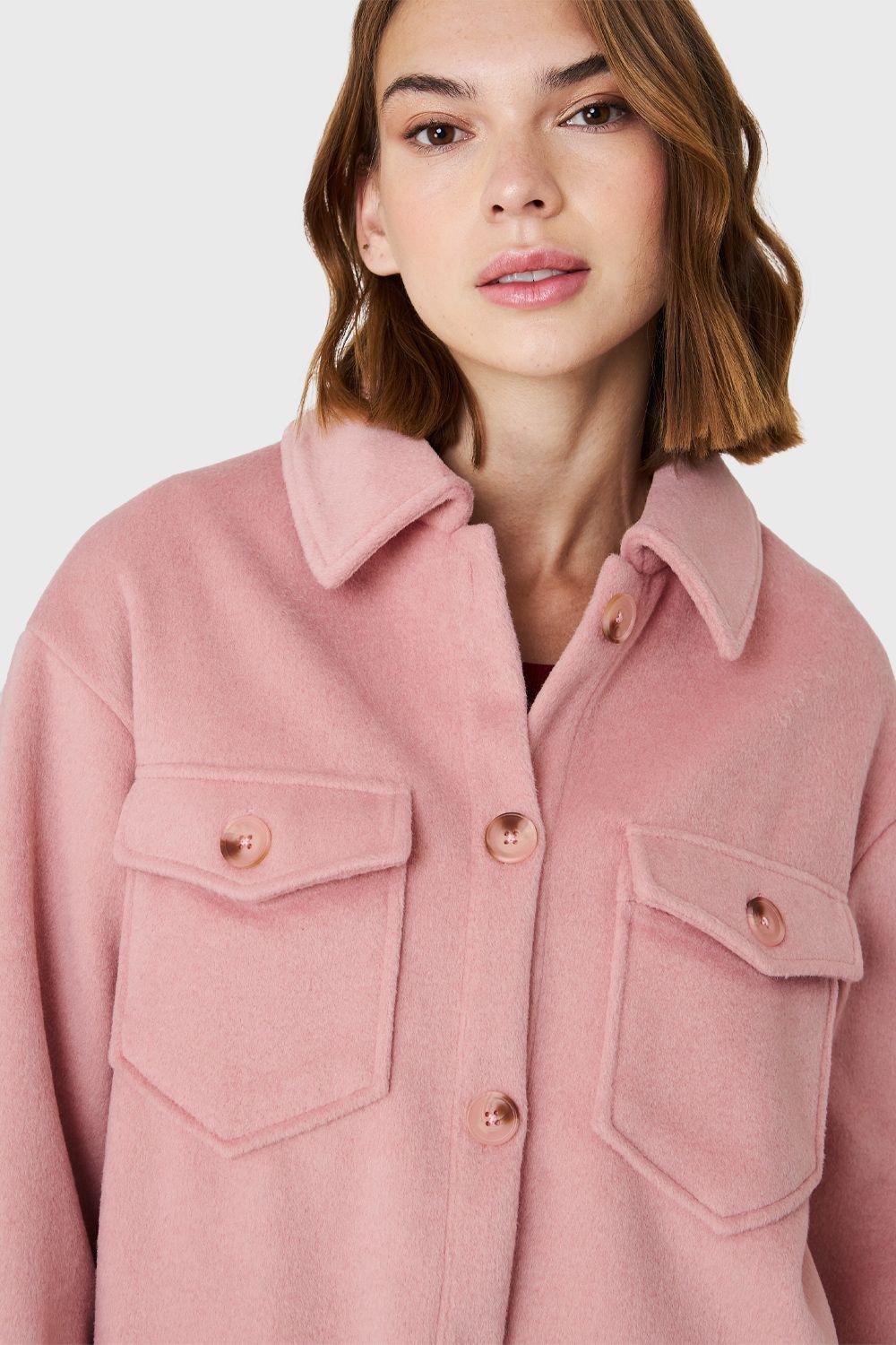Chaqueta Bolsillos Frontales Rosa Nicopoly-5