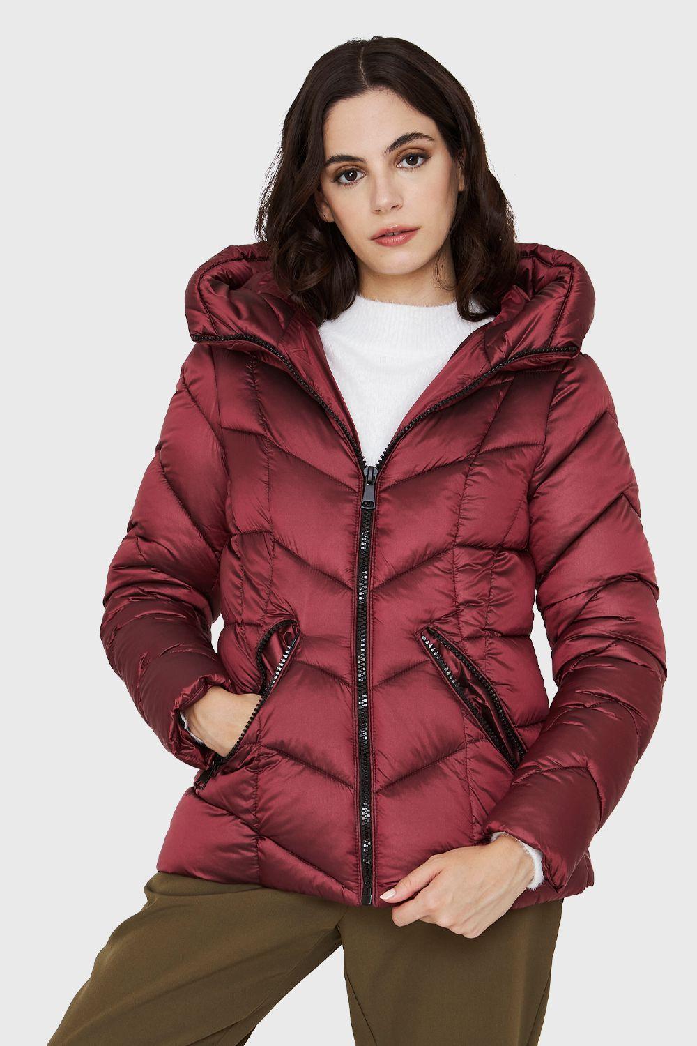 Parka Corta Gorro Burdeos Nicopoly-0