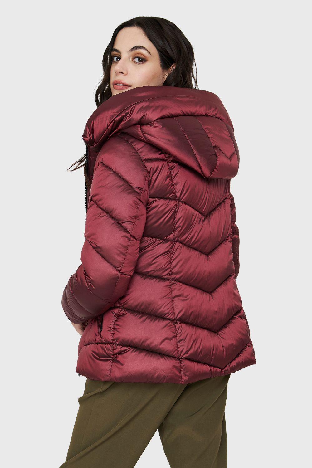 Parka Corta Gorro Burdeos Nicopoly-2