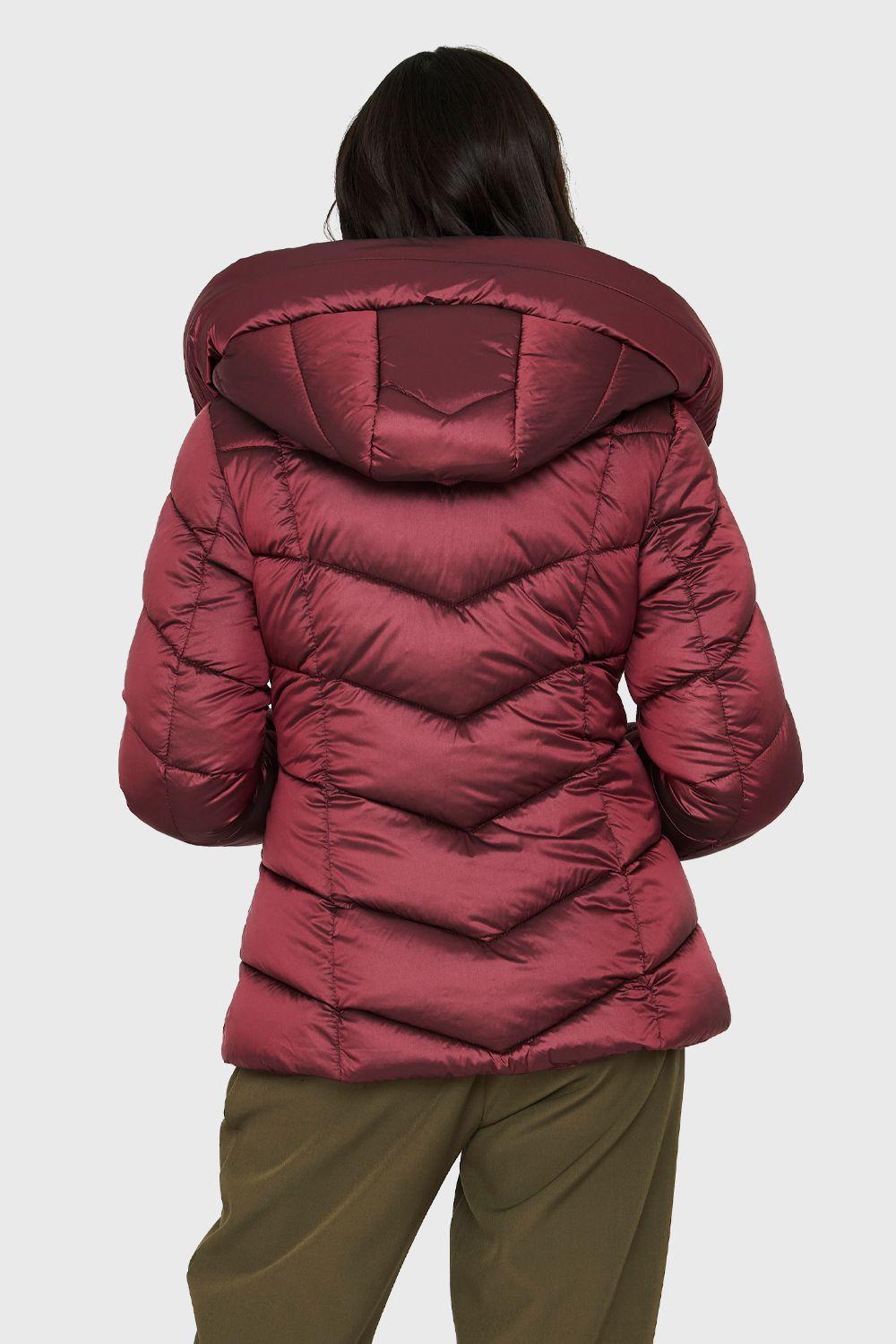 Parka Corta Gorro Burdeos Nicopoly-3