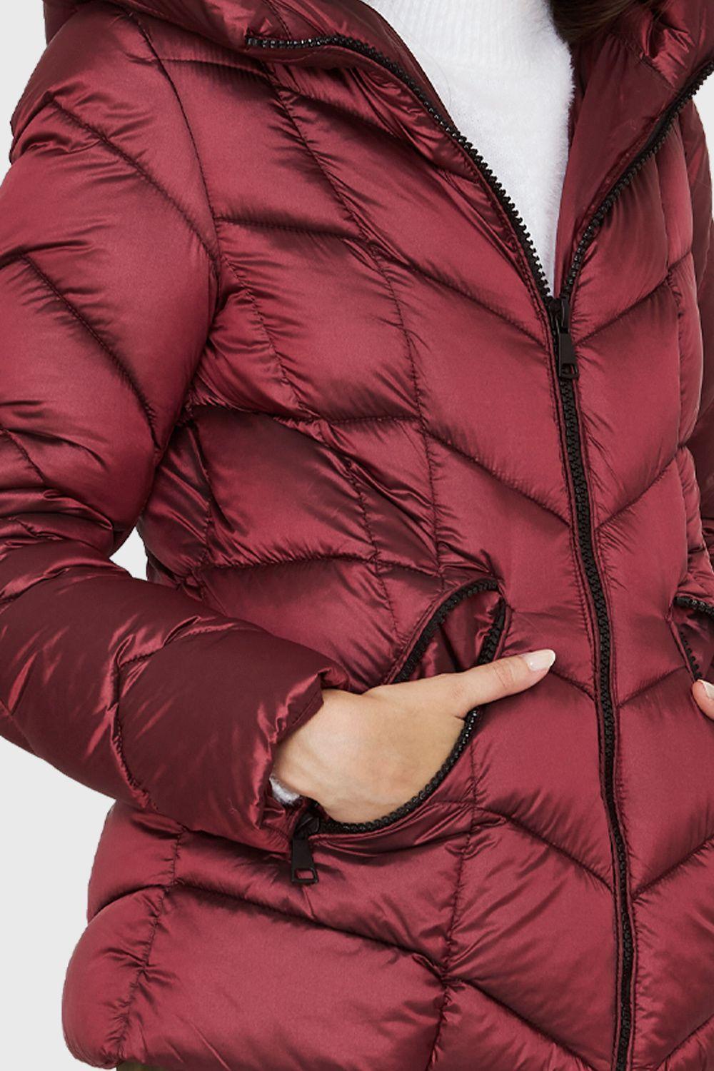 Parka Corta Gorro Burdeos Nicopoly-5