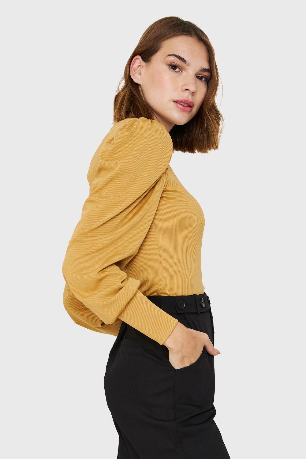 Polera Acanalada Princesa Amarillo Nicopoly-2