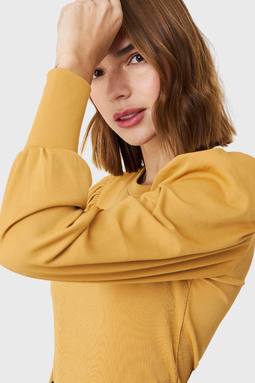Polera Acanalada Princesa Amarillo Nicopoly-5