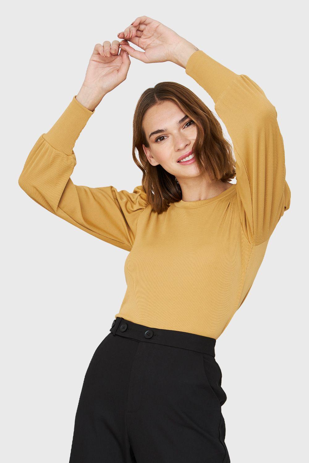 Polera Acanalada Princesa Amarillo Nicopoly-4