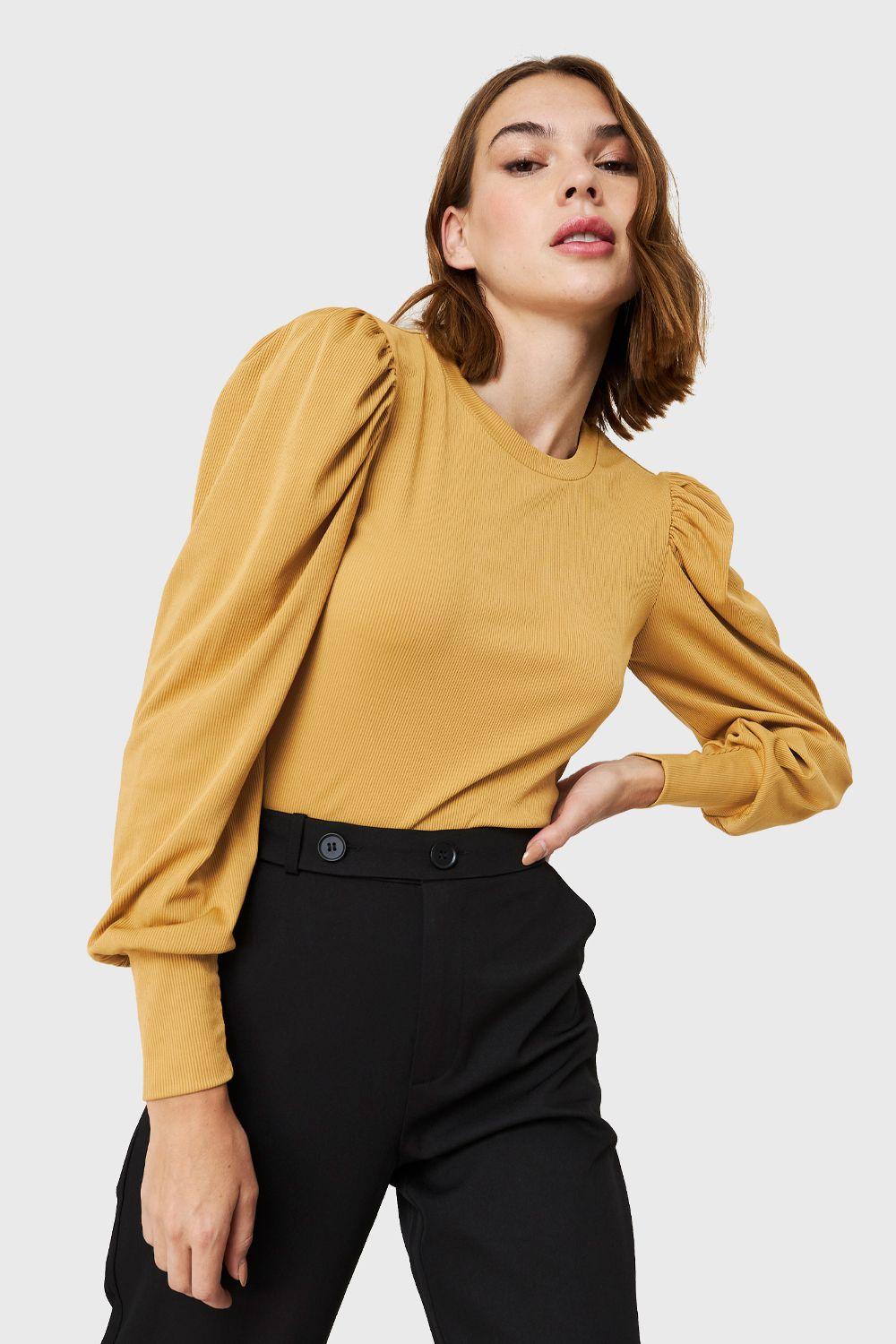 Polera Acanalada Princesa Amarillo Nicopoly-0