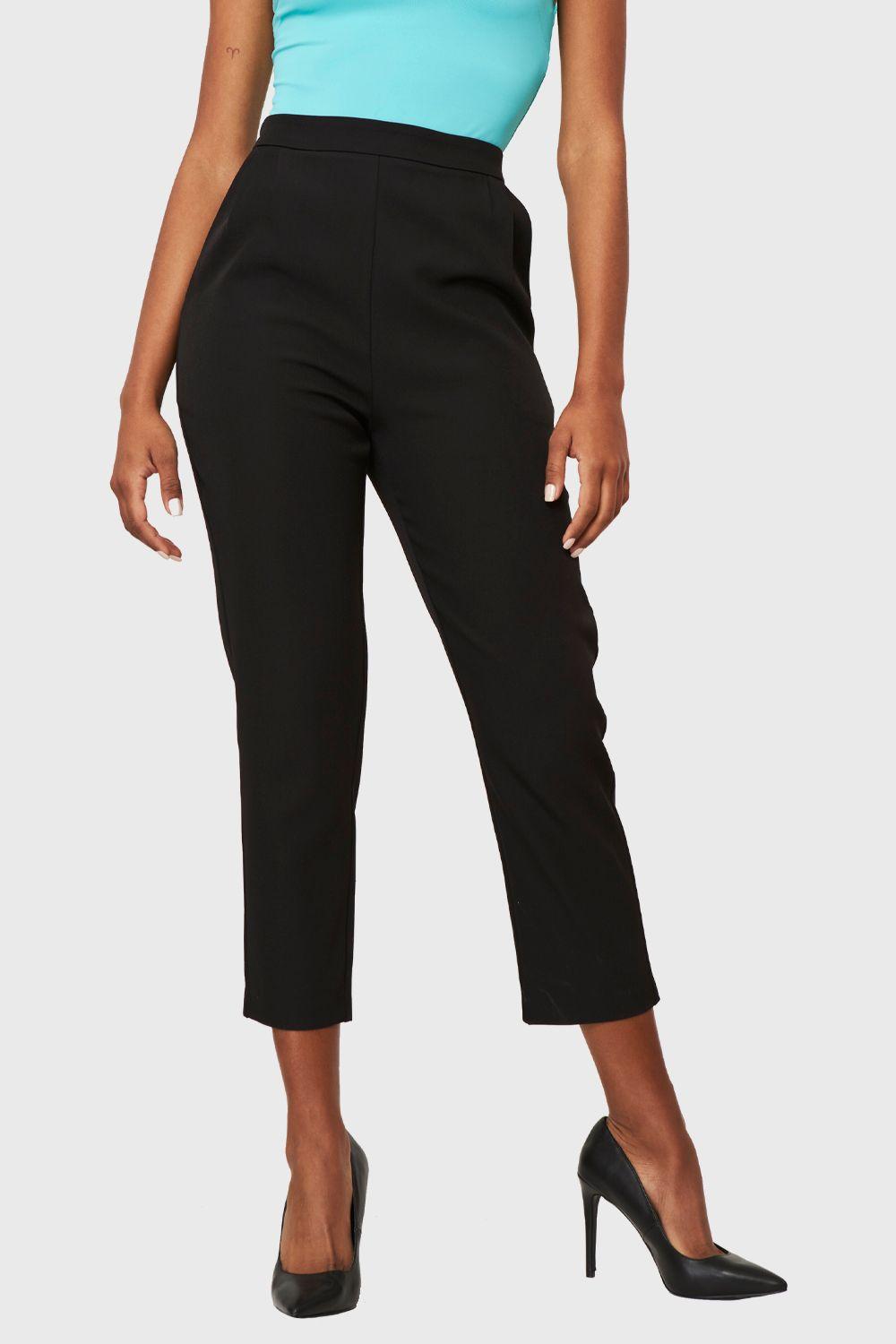 Pantalón Básico Tiro Alto Negro Nicopoly-4