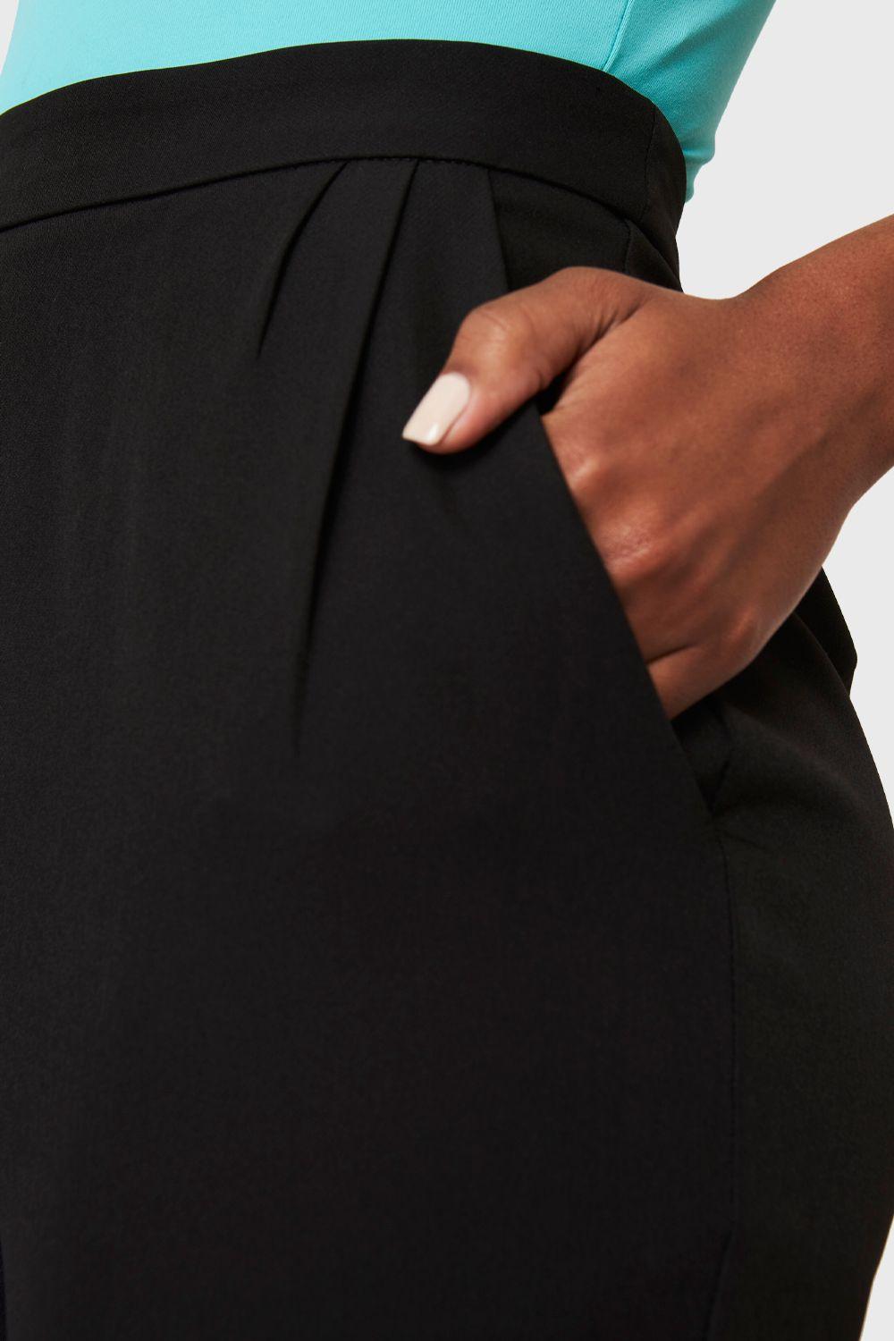 Pantalón Básico Tiro Alto Negro Nicopoly-5