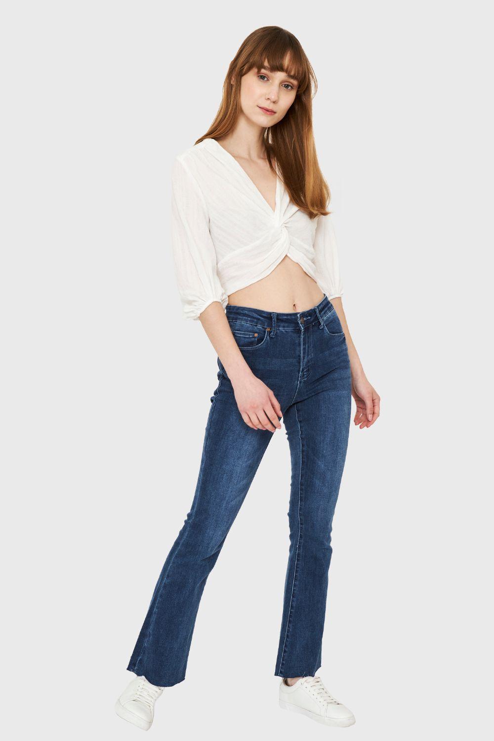 Blusa Corta Nudo Blanco Nicopoly-1