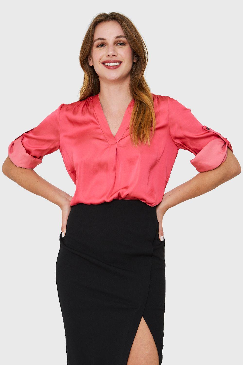 Blusa Manga Ajustable Rosado Nicopoly-4