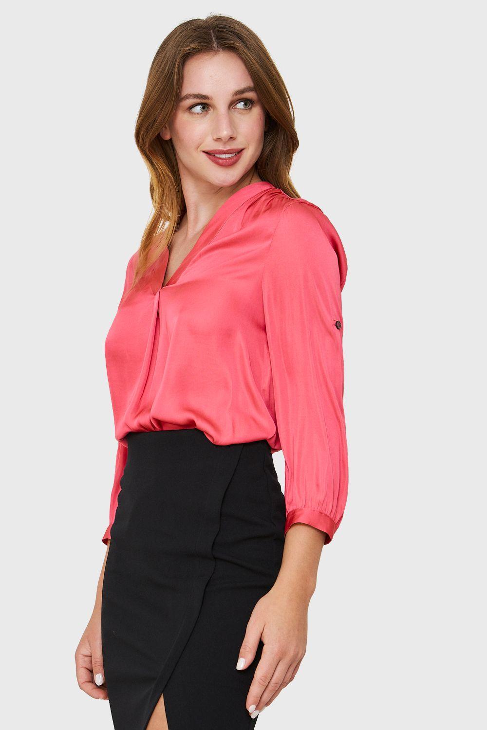Blusa Manga Ajustable Rosado Nicopoly-2