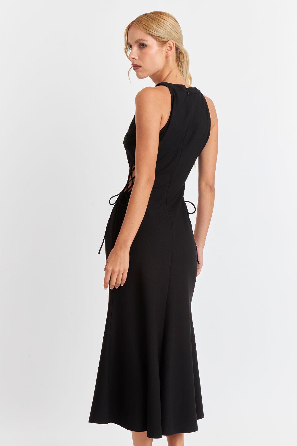 Vestido Ajustado Cut Out Negro Nicopoly-3