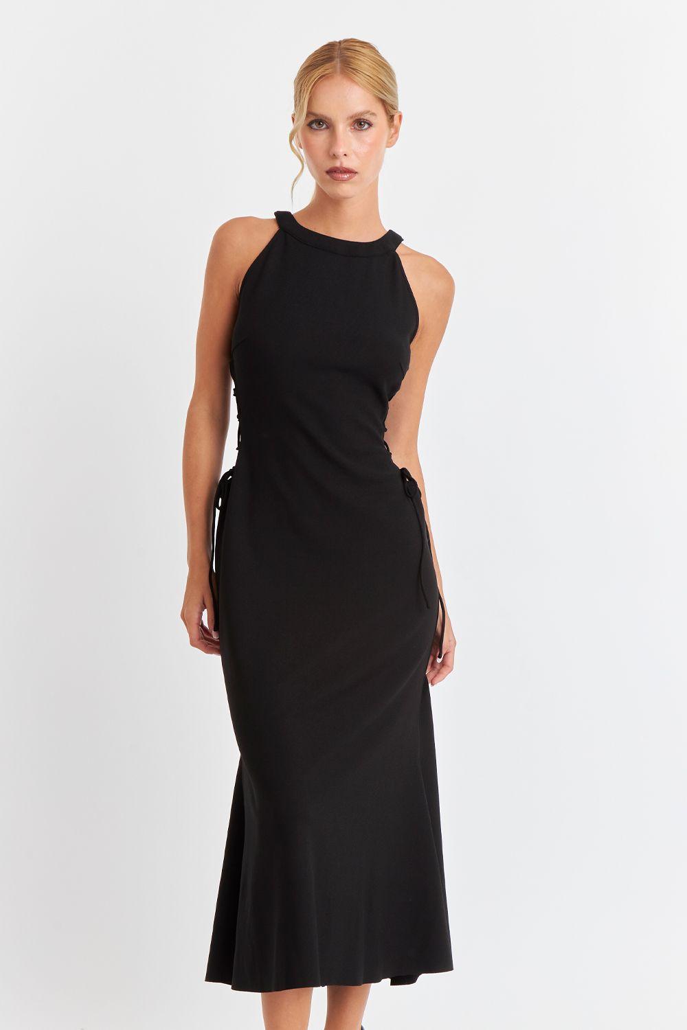 Vestido Ajustado Cut Out Negro Nicopoly-4