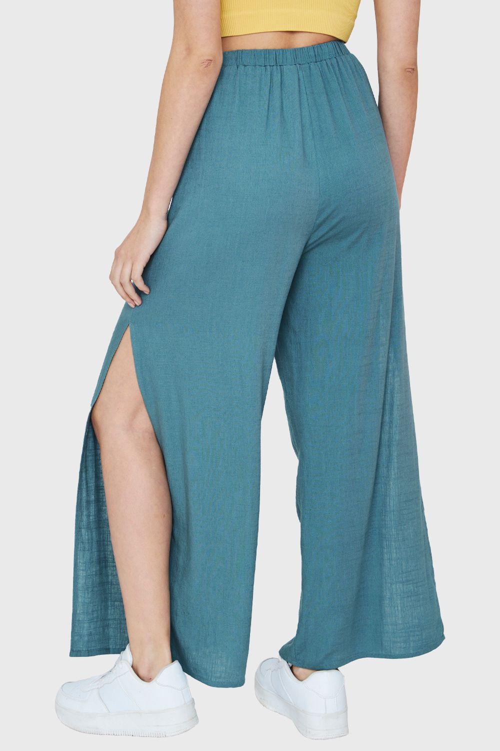 Pantalón Relax Tajos Azul Nicopoly-3