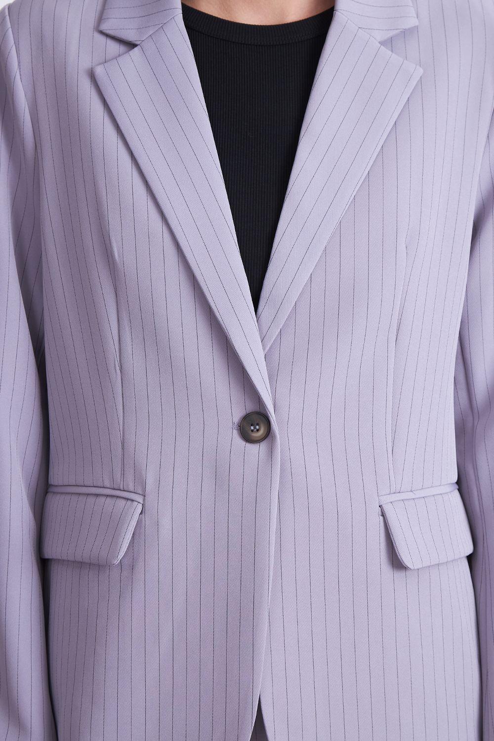 Blazer Rayas Diplomáticas Gris Nicopoly-6
