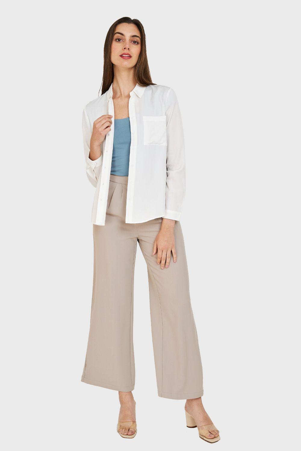 Camisa Clásica Bolsillo Blanco Nicopoly-1