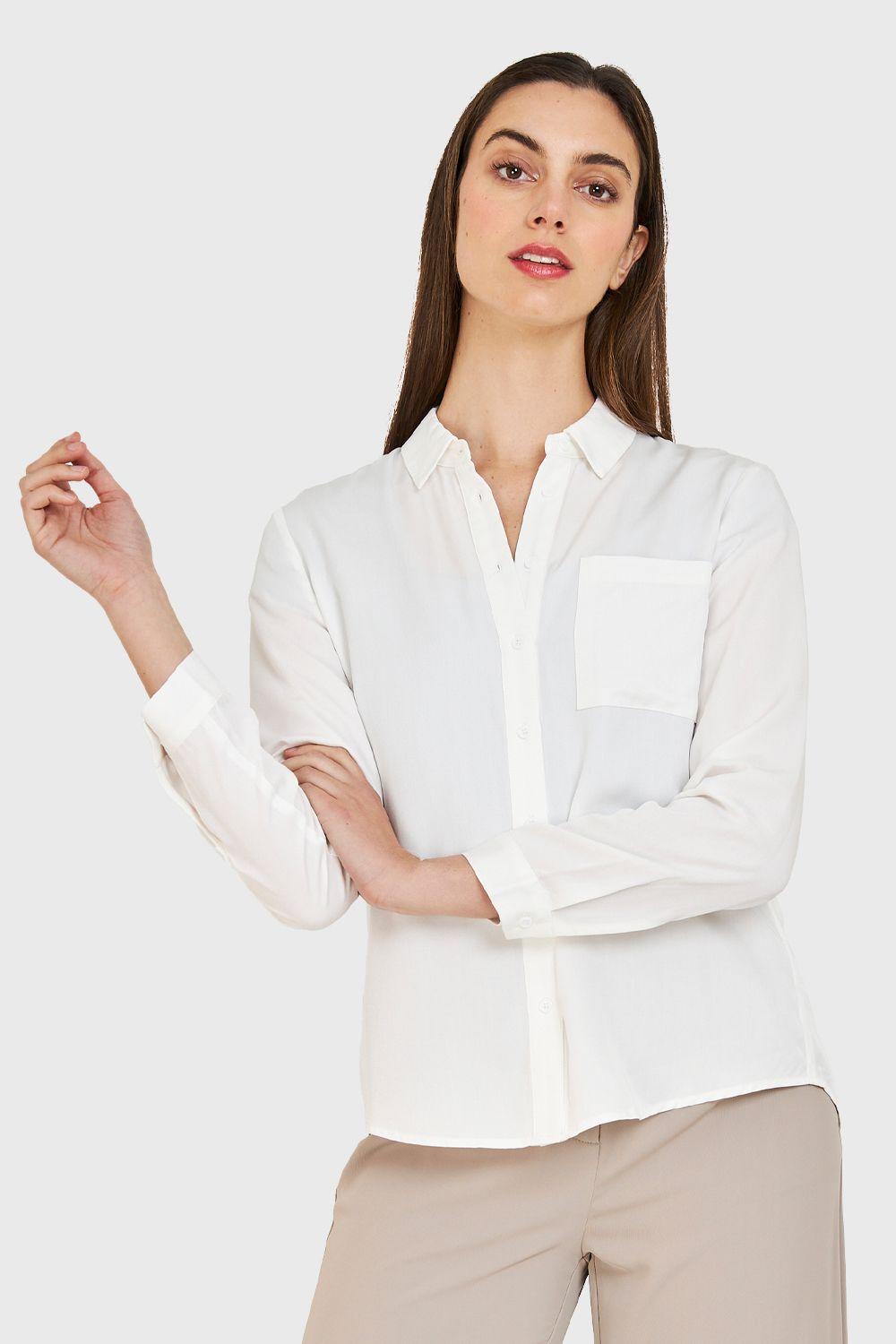 Camisa Clásica Bolsillo Blanco Nicopoly-0