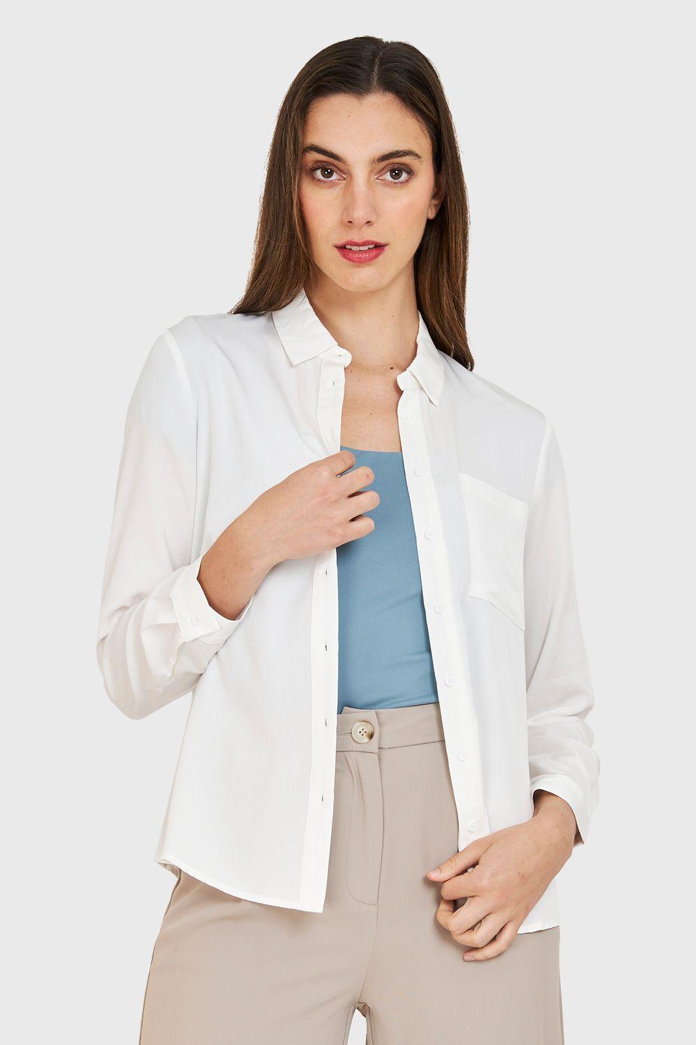 Camisa Clásica Bolsillo Blanco Nicopoly-4