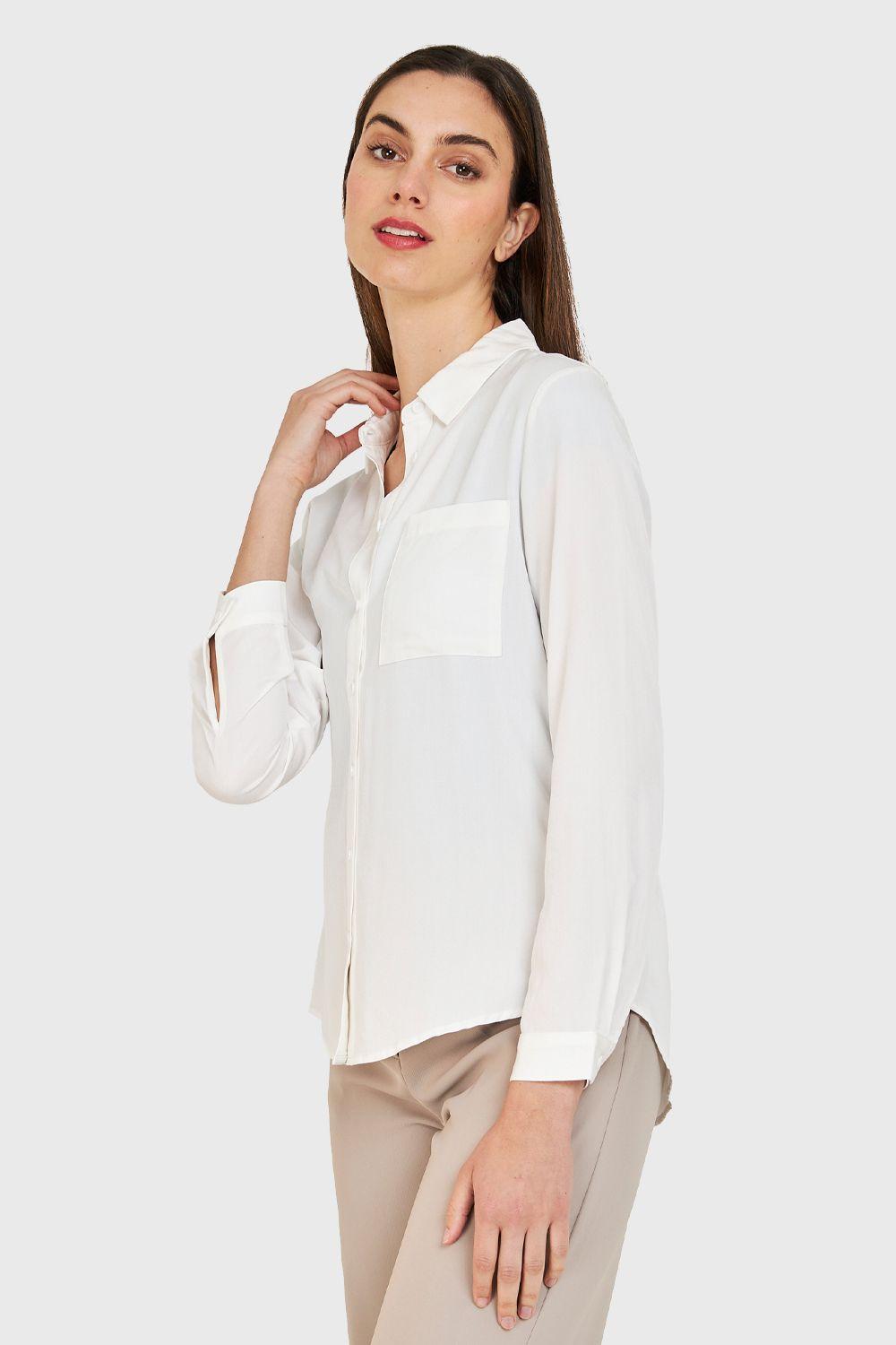 Camisa Clásica Bolsillo Blanco Nicopoly-2