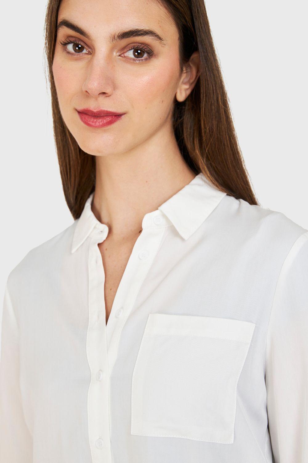 Camisa Clásica Bolsillo Blanco Nicopoly-5