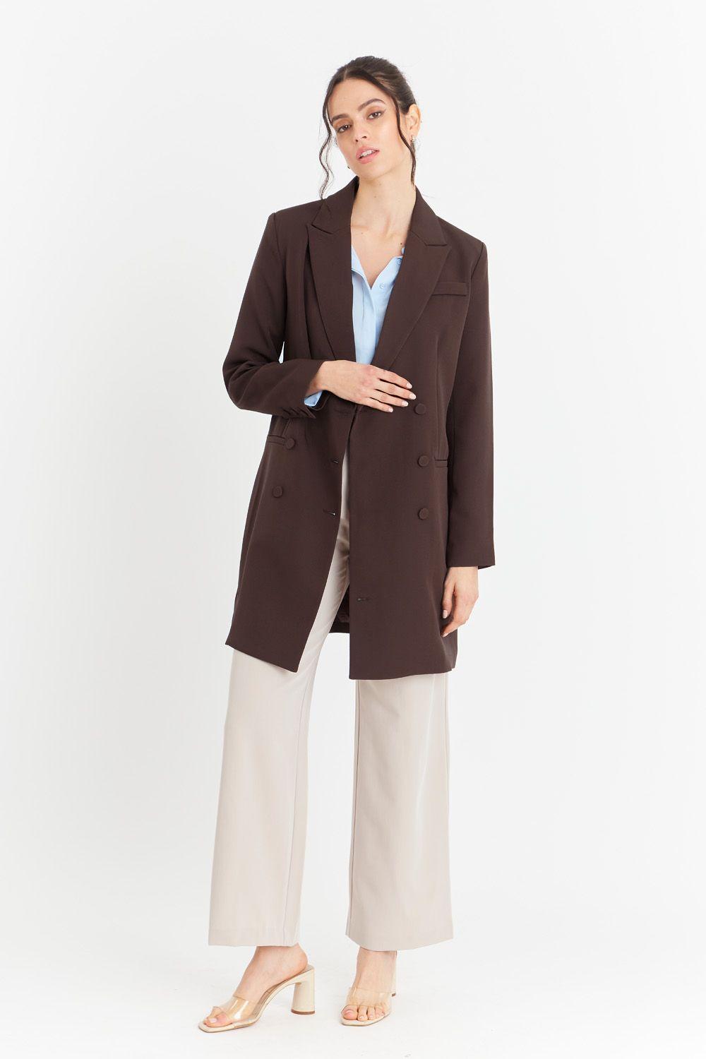 Blazer 6 Botones Marrón Nicopoly-1
