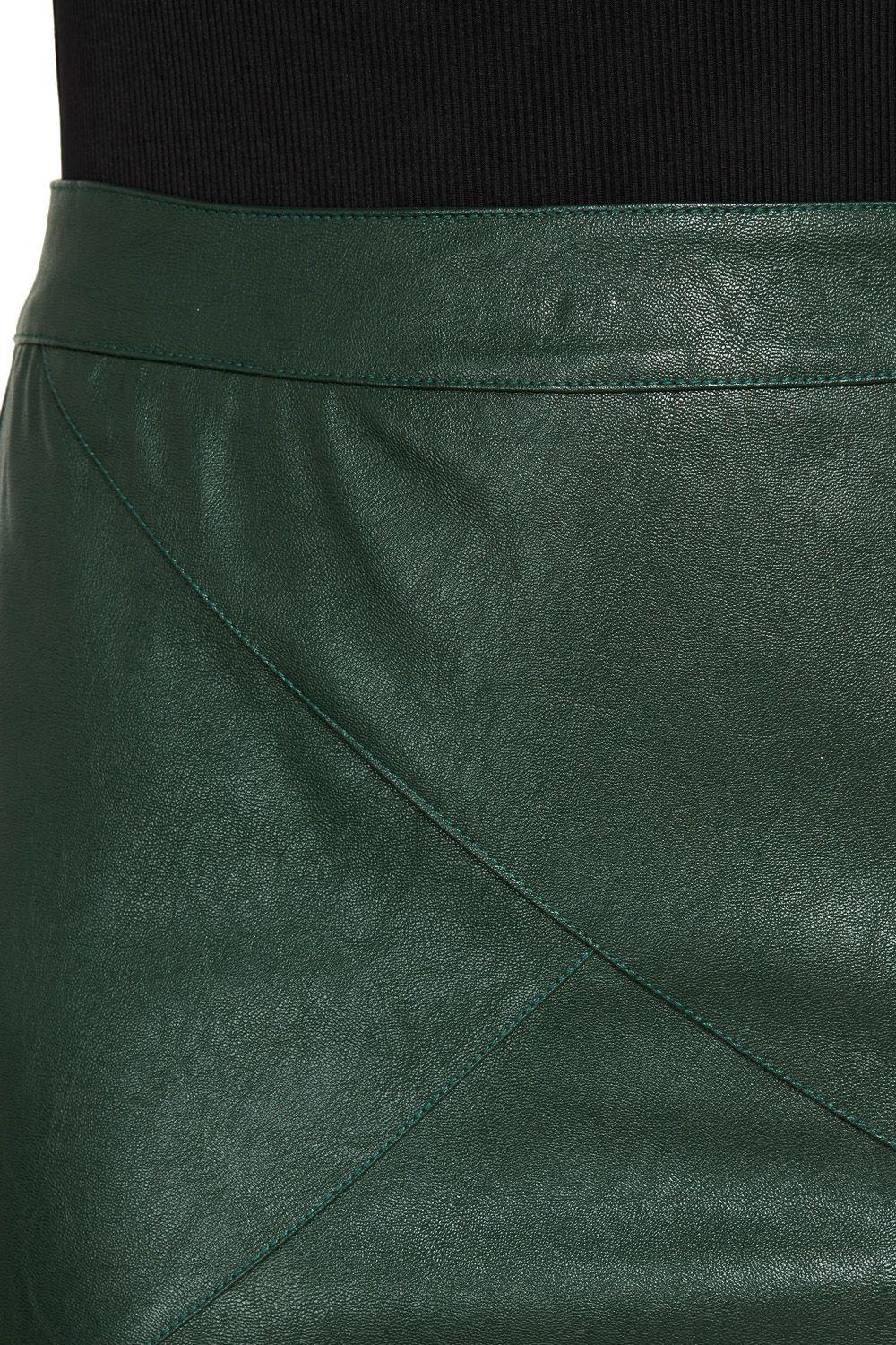 Mini Falda Ecocuero Verde Nicopoly-4