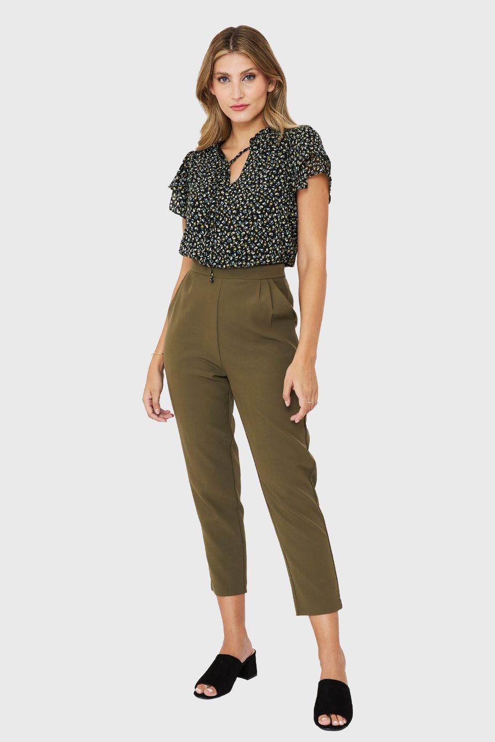 Blusa Ditsy Floral Negro Nicopoly-1