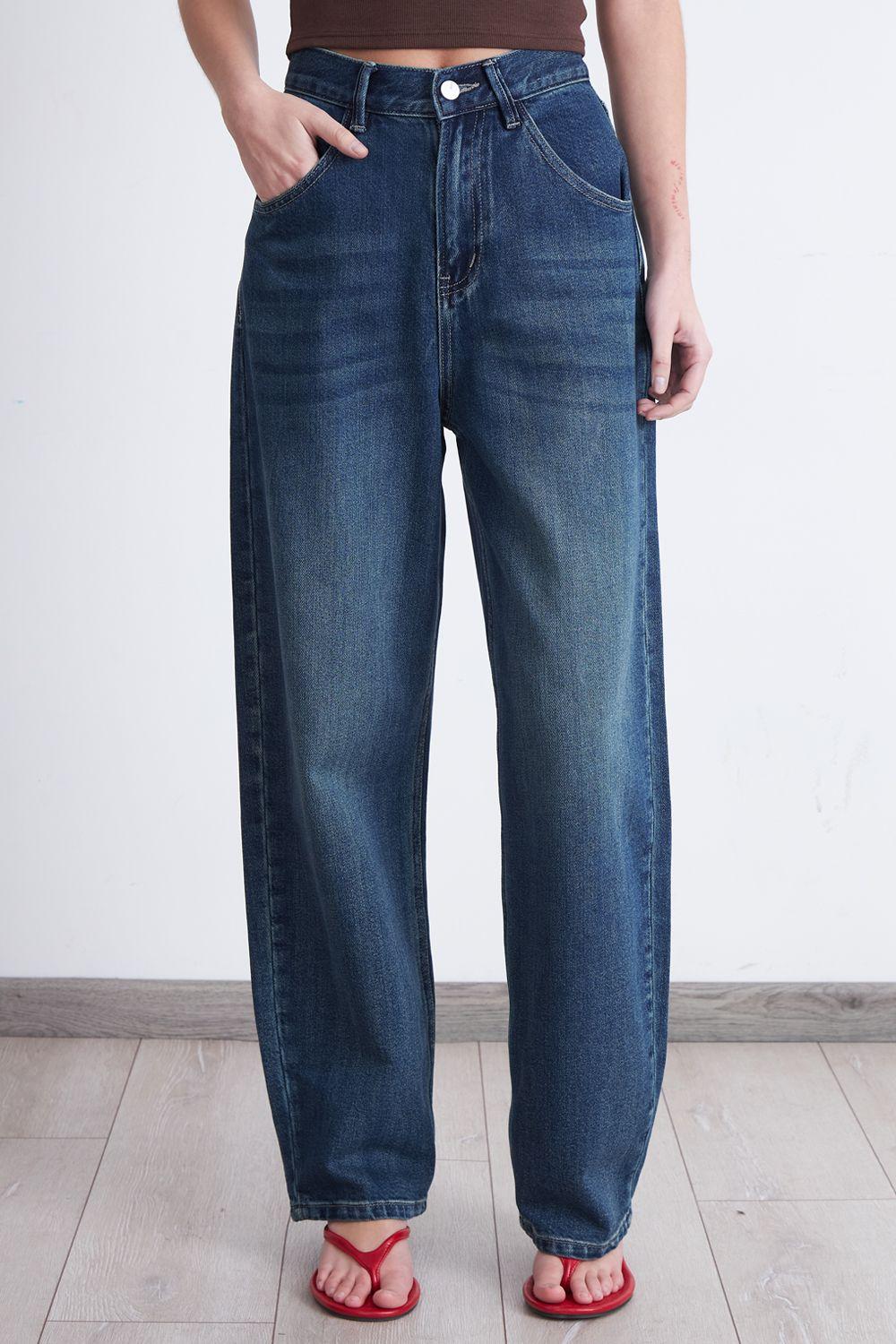 Jeans Barrel Azul Marino Nicopoly-4