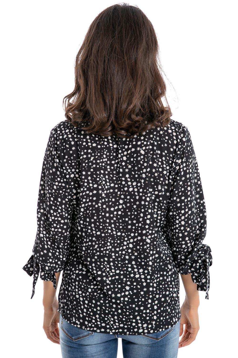 Blusa Mini Flores Lazo Negro Nicopoly-2