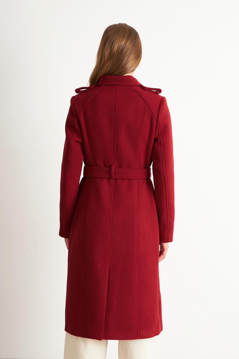 Abrigo Solapa y Cinturón Rojo Nicopoly-3