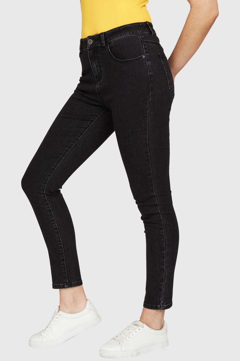 Jeans Elasticado Pitillo Grafito Nicopoly-2