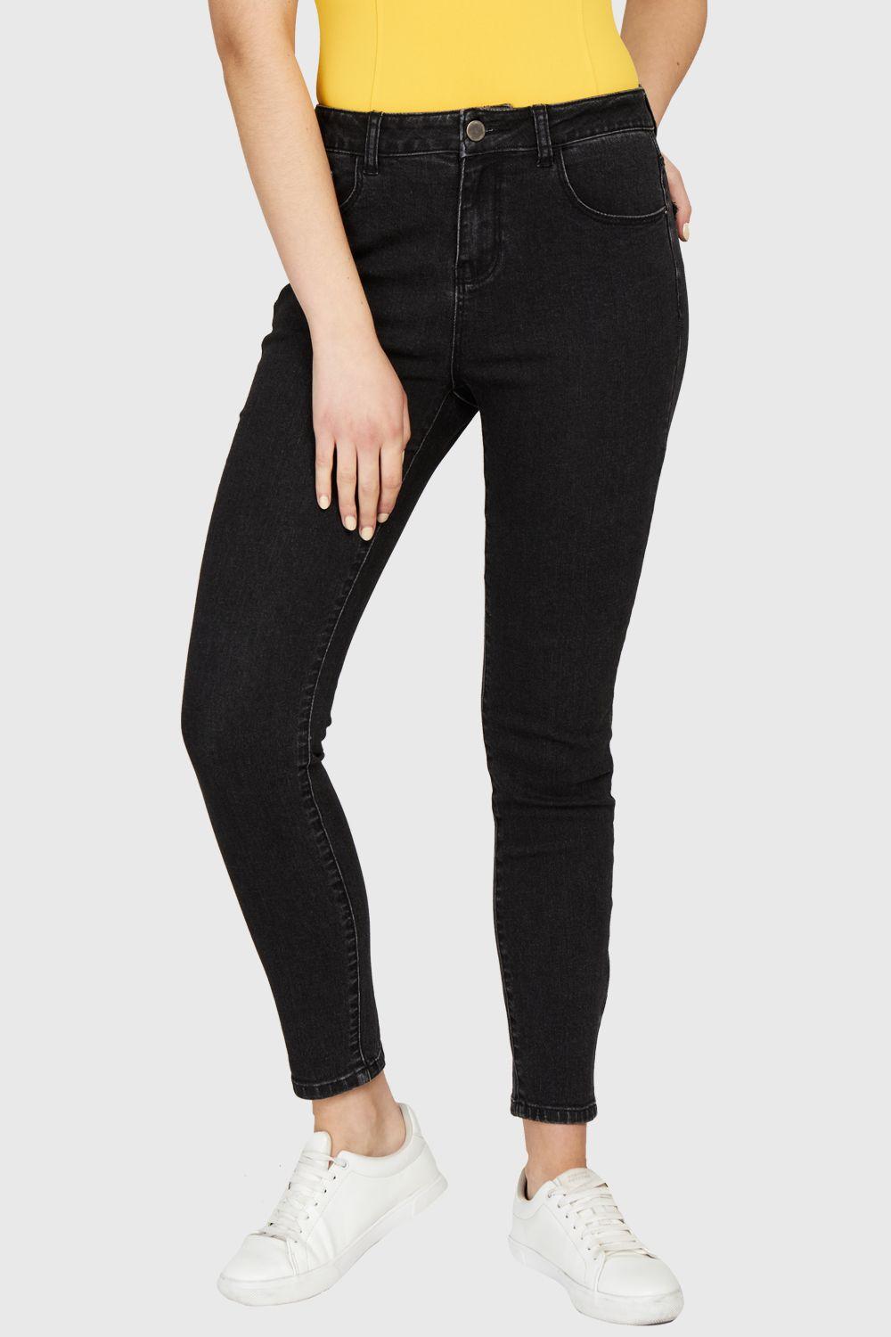 Jeans Elasticado Pitillo Grafito Nicopoly-0