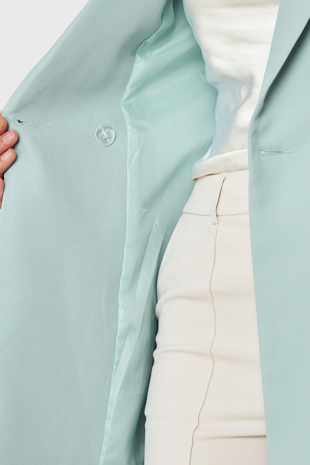 Blazer Largo Cuatro Botones Celeste Nicopoly-5